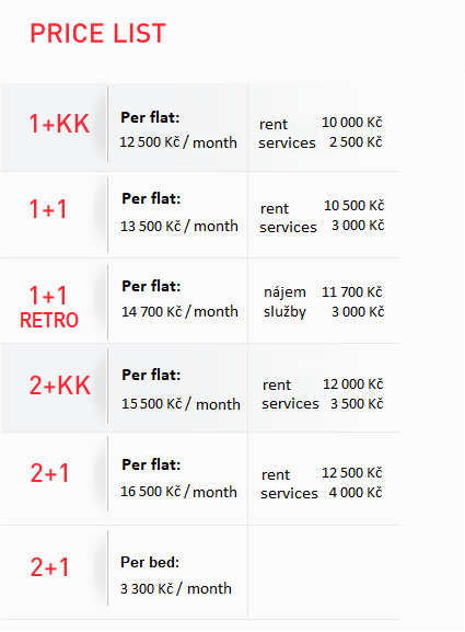 Price list